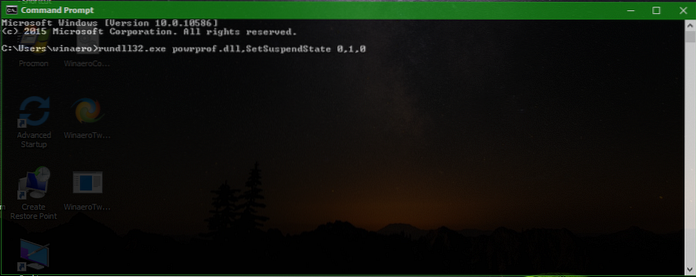 Windows 10 Sleep-Befehlszeile