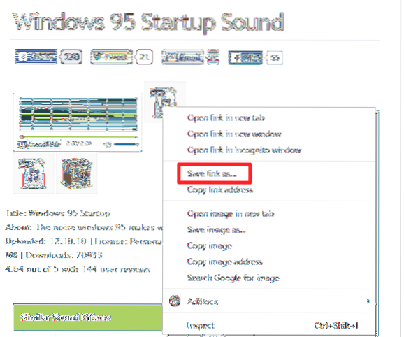 descarga de sonido de inicio de windows 10