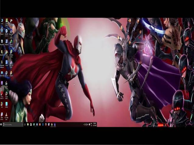 Windows 10 strekker tapet over flere skjermer