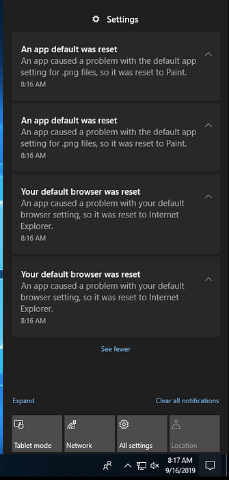 Windows 10 Sysprep Ein App-Standard wurde zurückgesetzt