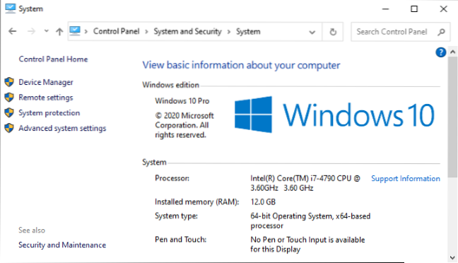 immagine del sistema Windows 10