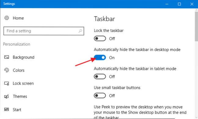 Die Windows 10-Taskleiste wird nicht ausgeblendet