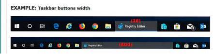 Windows 10 Taskleiste zu breit