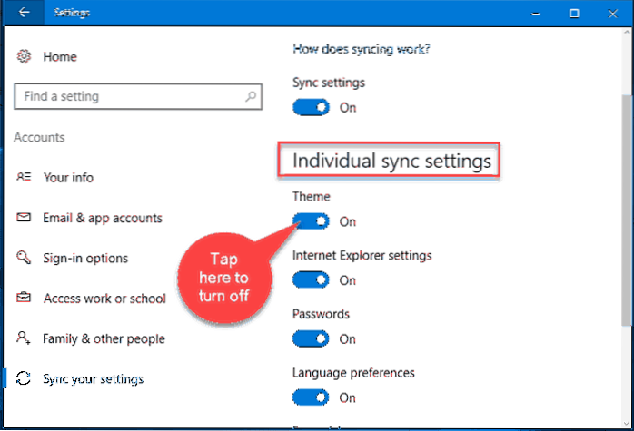 Windows 10 stänger av teman