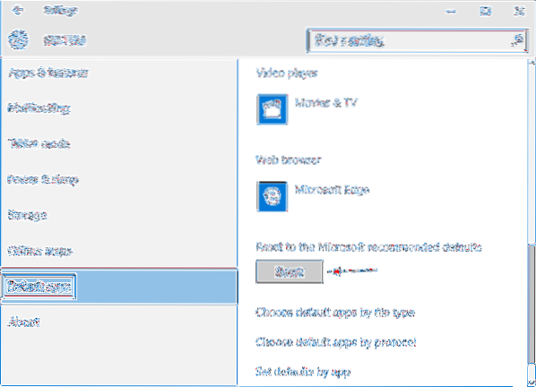 windows 10 update reset standaard apps