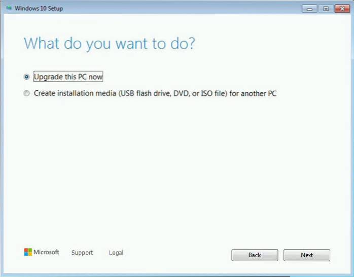 herramienta de actualización de windows 10