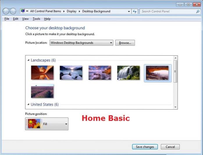 Windows 7 ändra bakgrund