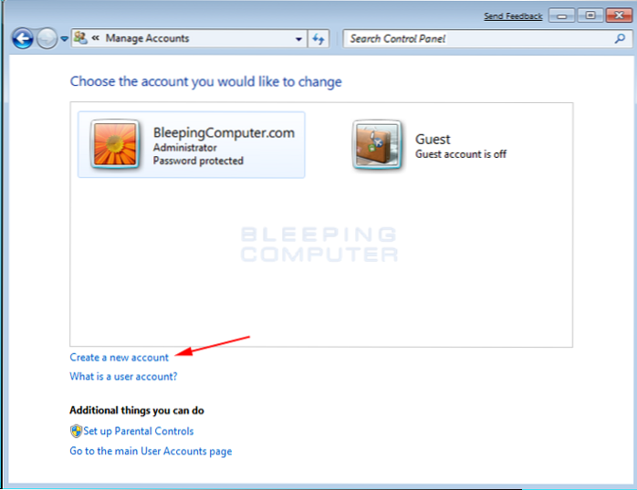windows 7 create user