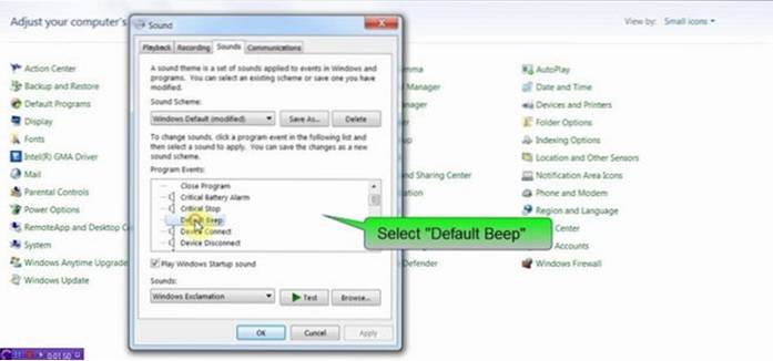 windows 7 disable beep