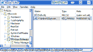 windows 7 désactiver le registre des défenseurs