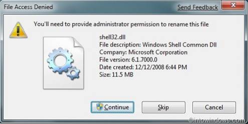 windows 7 replace dll in system32