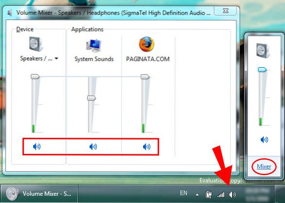 volume de sons do sistema windows 7