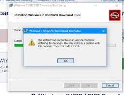 nástroj pro stahování USB / DVD systému Windows 7 nefunguje v systému Windows 10