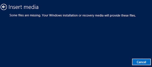 Windows 8.1 manglende filer