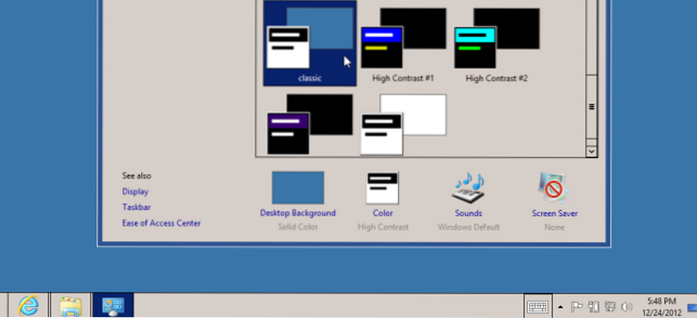 combinazioni di colori classici di Windows