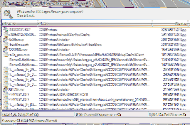 windows hittar stora filer