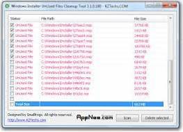 herramienta de limpieza de archivos no utilizados del instalador de Windows