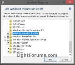 a localização do Windows está desligada