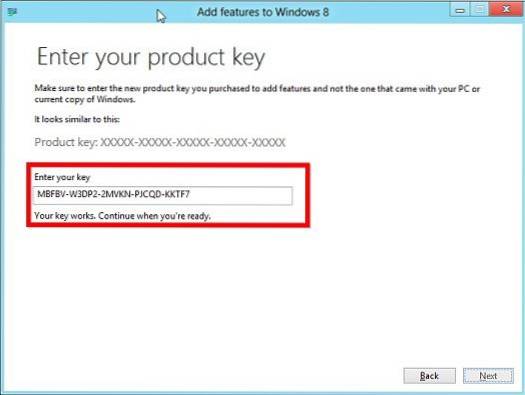 clave de producto de Windows