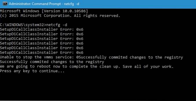 windows reset network cmd