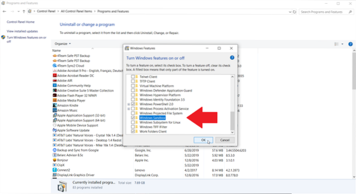 windows run app in sandbox