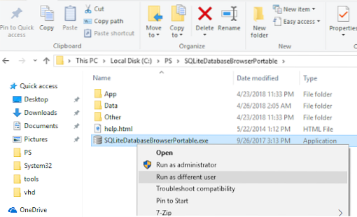 windows run program as another user