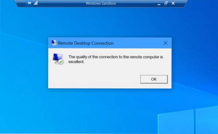 windows sandbox opslaan staat