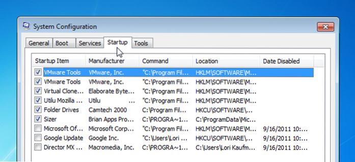 windows opstarttoepassingen