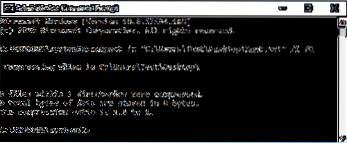 windows udpakker cmd
