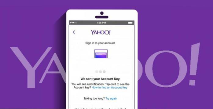 chave de conta do yahoo