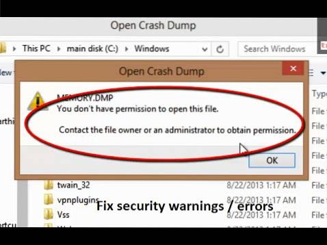 you don t have permission to open this file windows 10