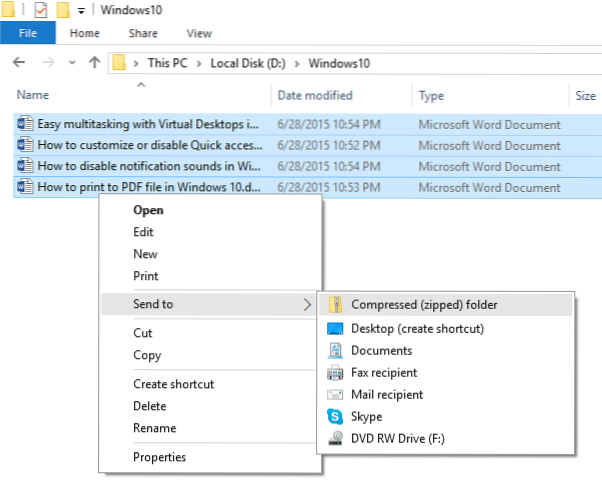 zip-filer Windows 10