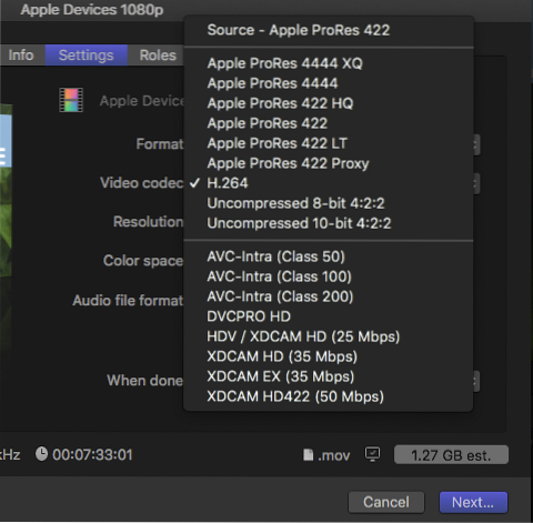 1 what kind of video formats do you know