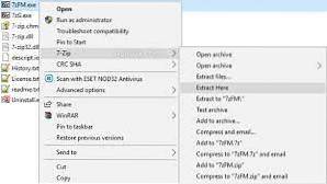 7zip Windows 10 místní nabídka