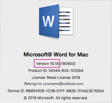 ativar licenciamento por volume Office 2019 mac