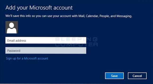 aggiungi Gmail a Windows 8