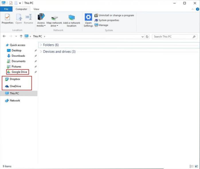 add google drive to windows explorer sidebar