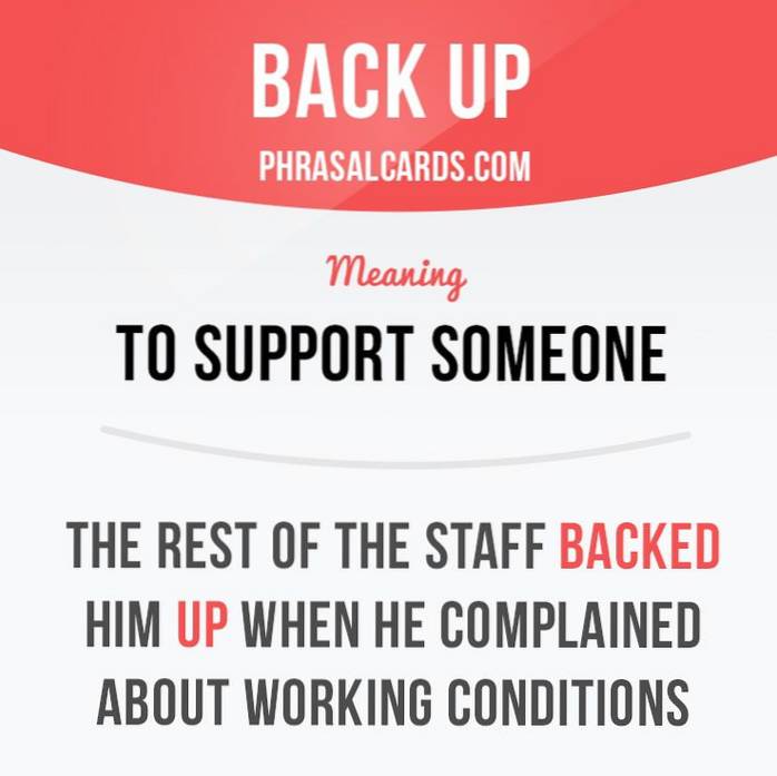 back up meaning