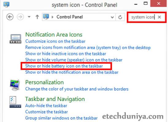 batteriikon mangler windows 7