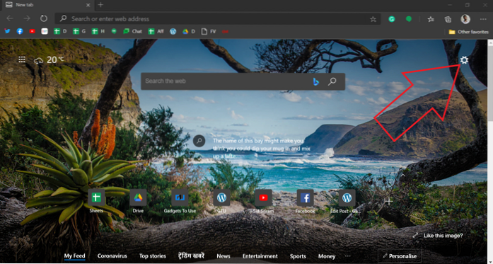 bing new tab background