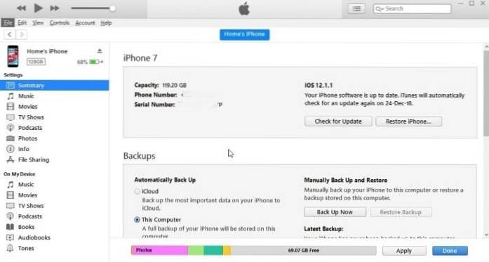 Kann ich mein iPhone auf einer externen Festplatte unter Windows 10 sichern?