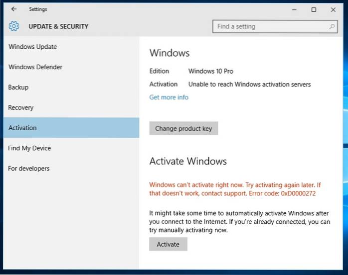 non è possibile attivare Windows 10