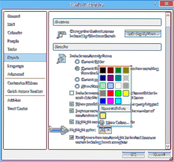 change color outlook