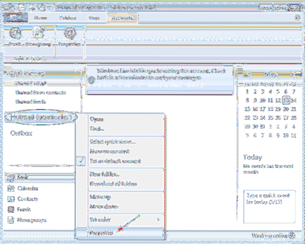 modifier le mot de passe de messagerie sur Windows Live Mail