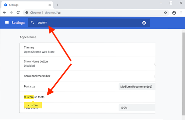 changer le chrome de police
