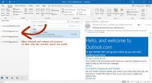 change order of email accounts in outlook android
