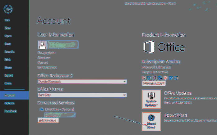 check office 365 license status