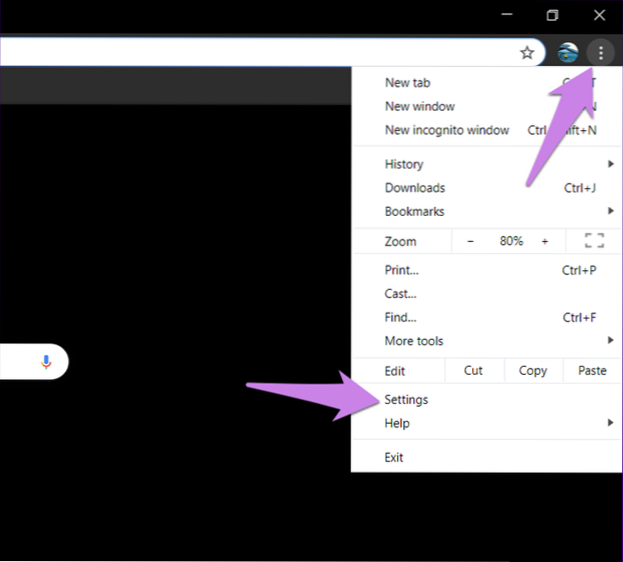 chrome mode sombre désactivé