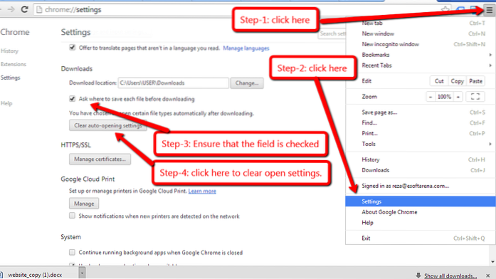 chrome open excel instead of download
