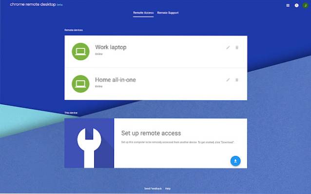 Chrome fjernbetjening desktop Linux